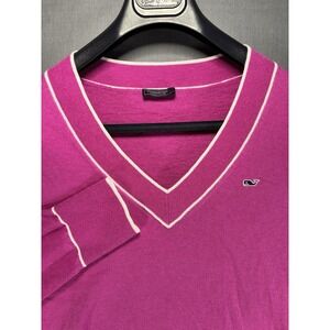 Vineyard Vines Purple V Neck Sweater Women's S Long Sleeve Martha's Vineyard
